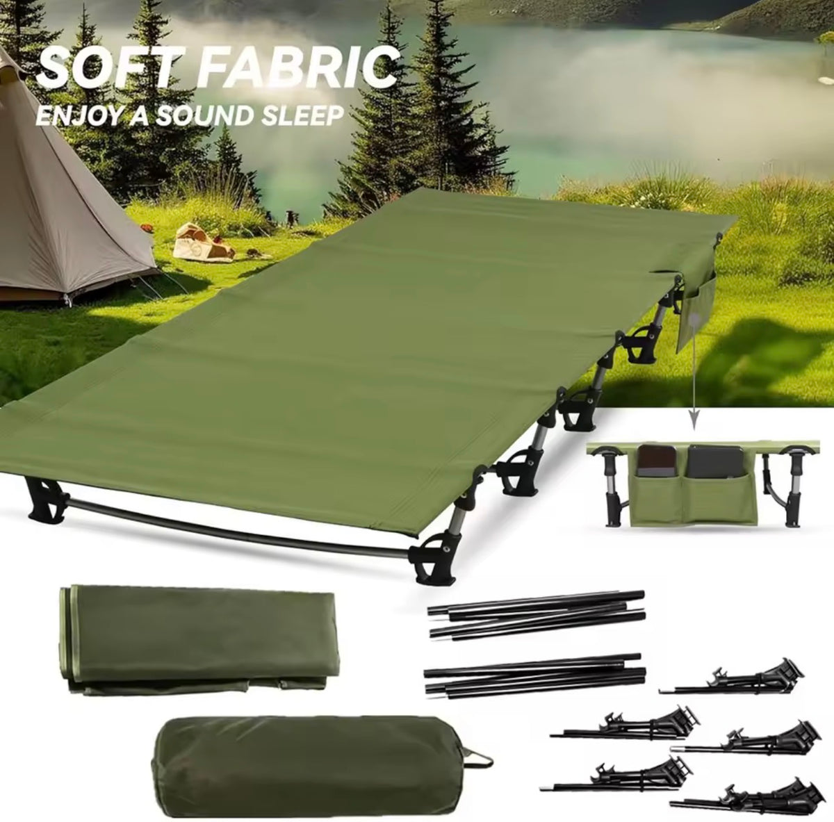 Ultralight Portable Backpacking Camping Cot