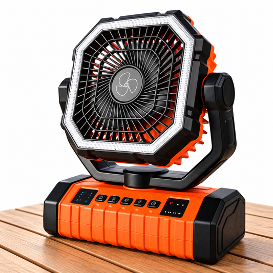 Camping Fan with LED Light 20,000 Mah Rechargeable