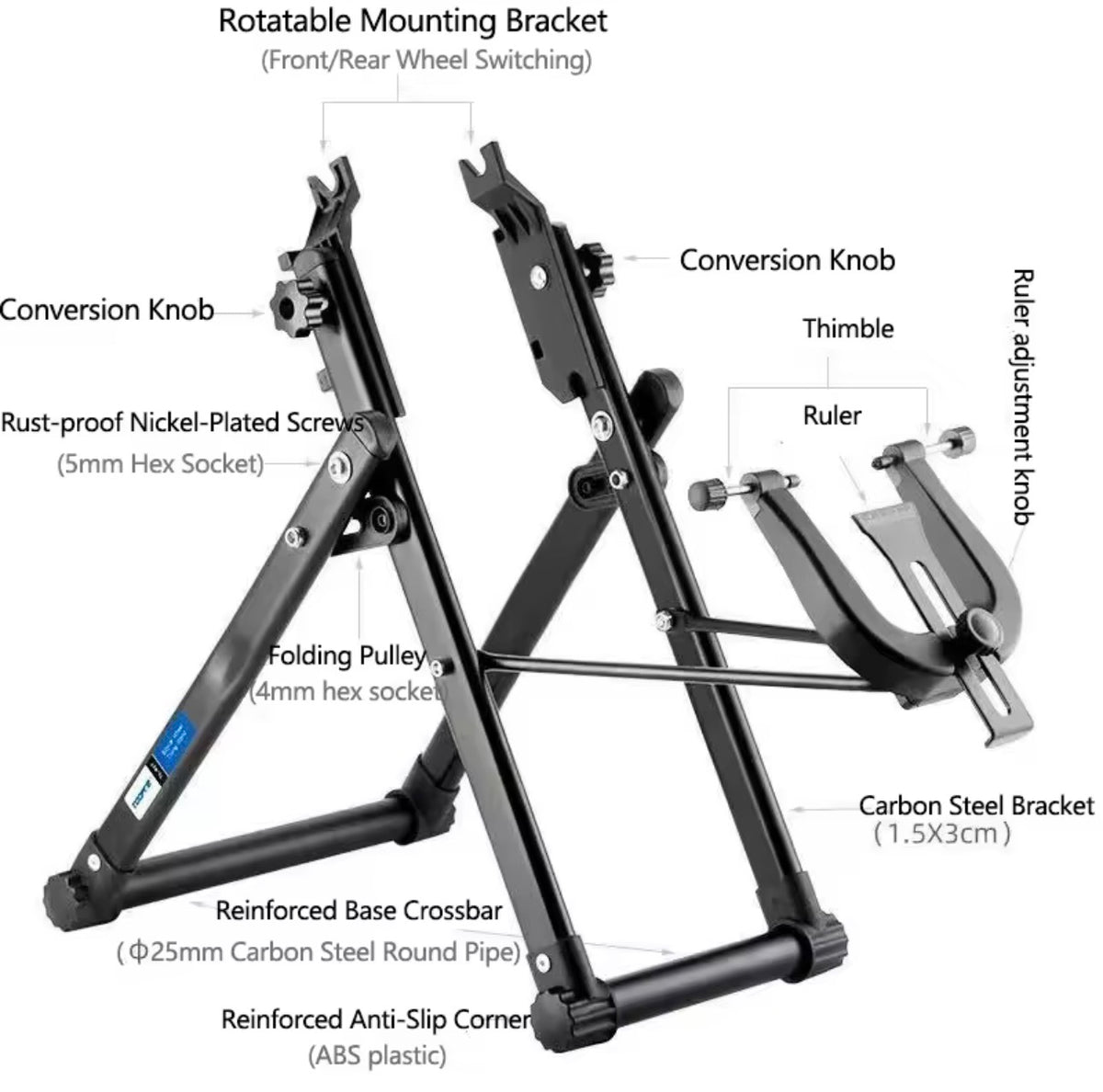 Professional Folding Bike Wheel Truing Stand