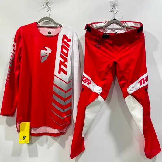 2026 THOR Motocross Gear Set – Red/White