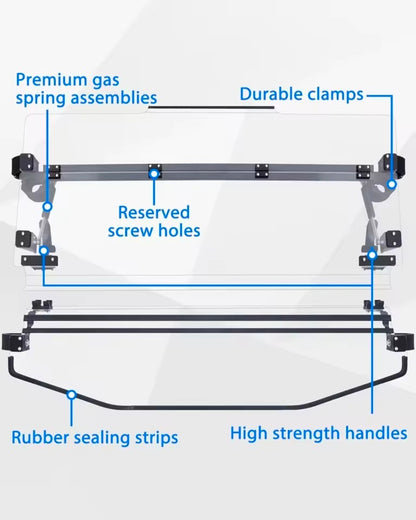 RZR XP/XP4 1000 3-in-1 Flip-Up Windshield